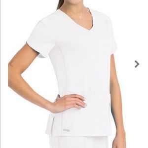 XXS White Greys anatomy by Braco scrub top worn 1x